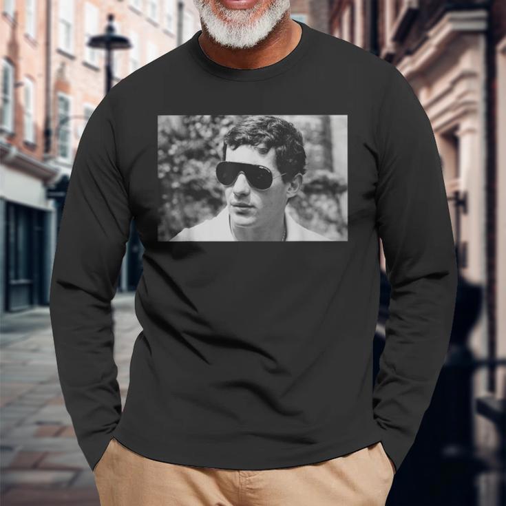 アイルトン・セナ ブラジリアンレーシングドライバー 1985 長袖Tシャツ 高齢者への贈り物