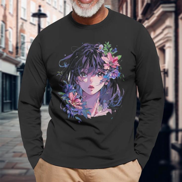 アニメ 漫画 美少女 長袖Tシャツ 高齢者への贈り物