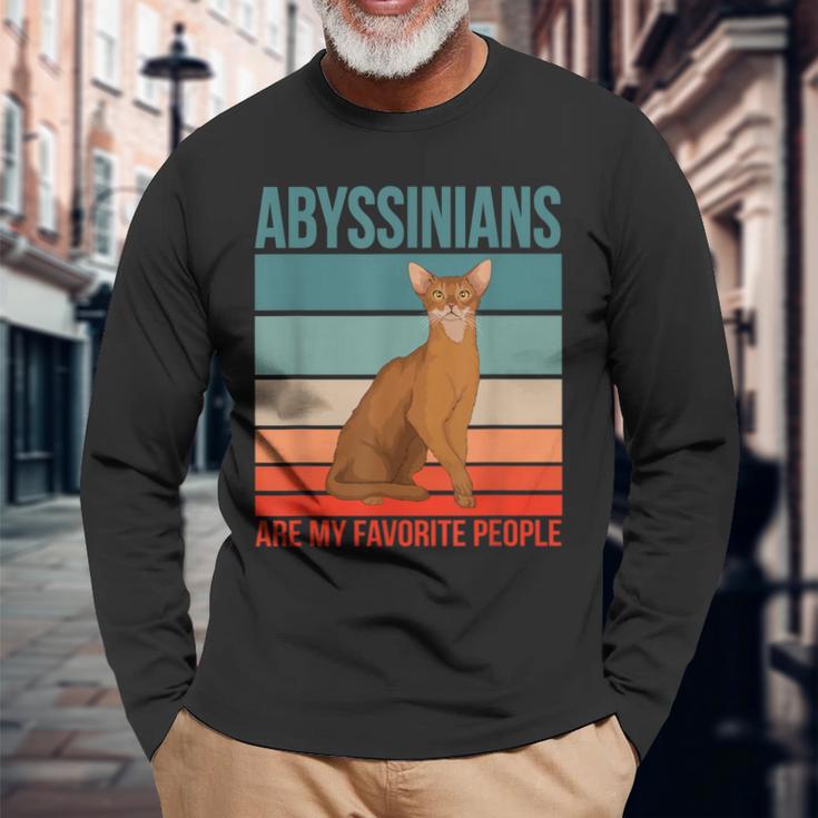 アビシニアン私の好きな人たち 子猫猫の飼い主 アビシニアン 長袖Tシャツ 高齢者への贈り物