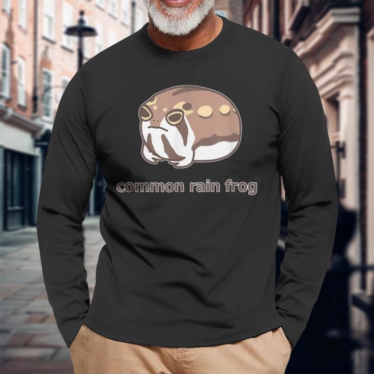 アメフクラガエル おもしろ ゆるかわ かわいい ギフト 理系 カエル 長袖Tシャツ 高齢者への贈り物