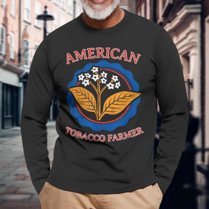 アメリカ タバコ 農家 葉 栽培 雑草 農業 農業 長袖Tシャツ 高齢者への贈り物