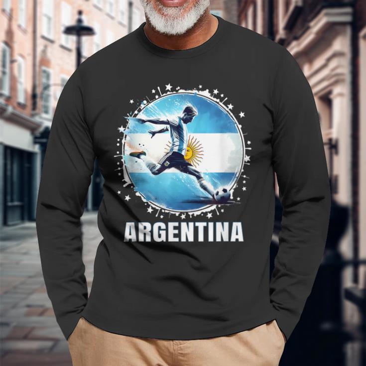 アルゼンチン選手のためのアルゼンチンシャツ レトロ ボーイズ アルゼンチン 長袖Tシャツ 高齢者への贈り物