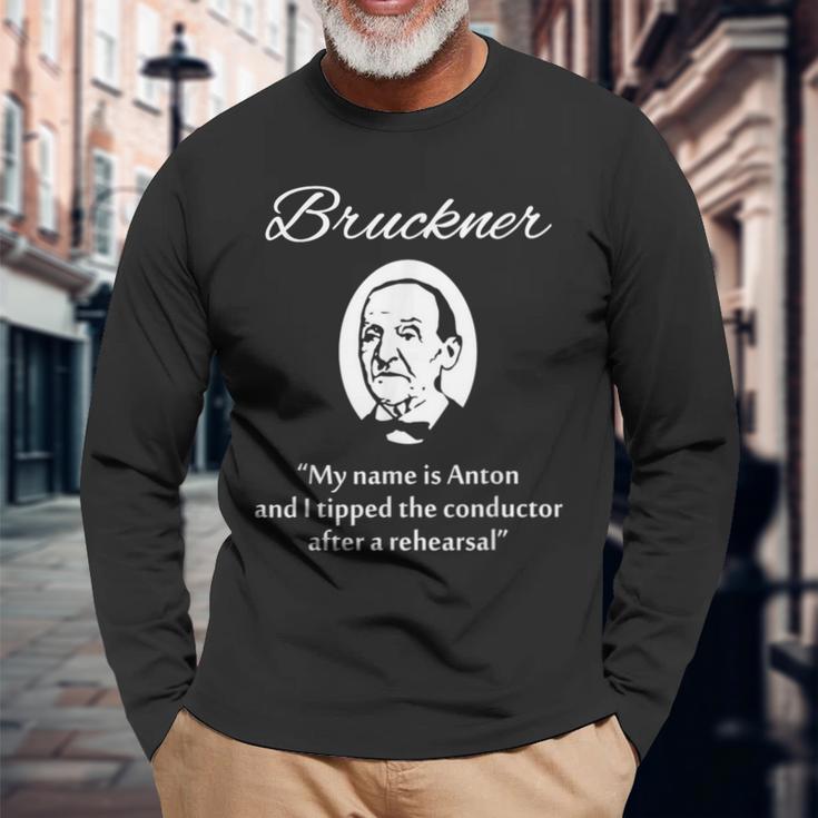 アントン・ブルックナー 長袖Tシャツ 高齢者への贈り物