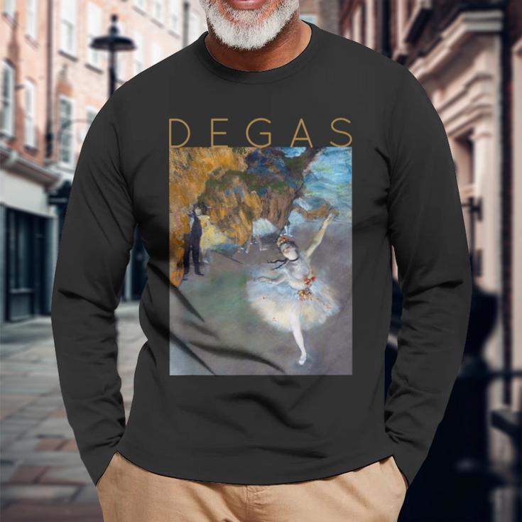 アーティストとバレリーナのためのステージ上のエドガー・ドガダンサー 長袖Tシャツ 高齢者への贈り物