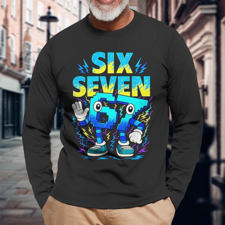 イタリアンブレインロットシックスセブン 6 7Ixeven 長袖Tシャツ 高齢者への贈り物