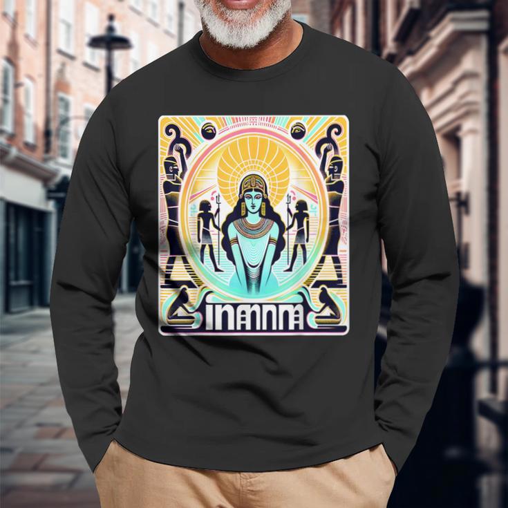 イナンナ神 長袖Tシャツ 高齢者への贈り物