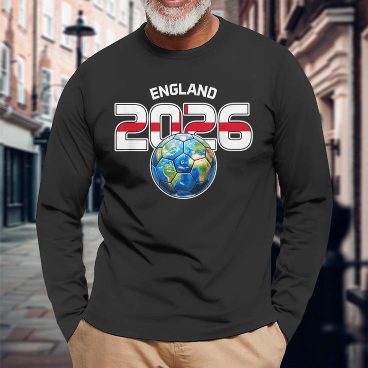イングランド 2026 ワールドサッカー 長袖Tシャツ 高齢者への贈り物