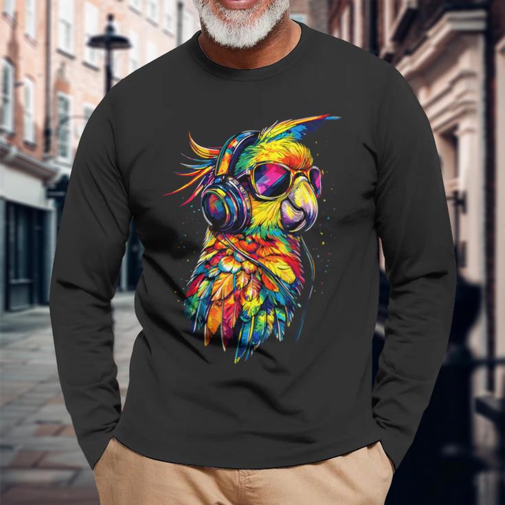 インコ コンゴウインコ オウム愛好家 甘いインコ 長袖Tシャツ 高齢者への贈り物