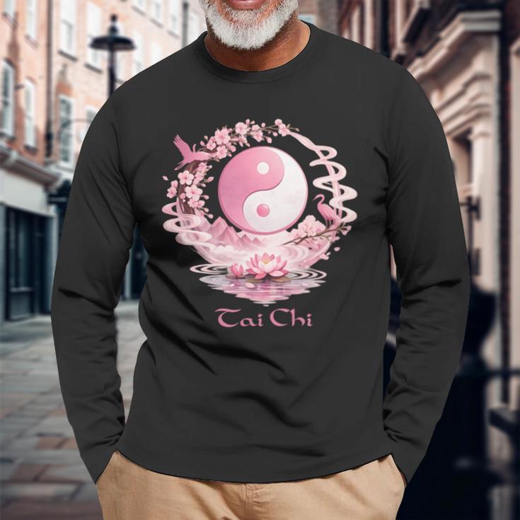 インストラクターと実践者のための太極拳tシャツ 長袖tシャツ 長袖Tシャツ 高齢者への贈り物