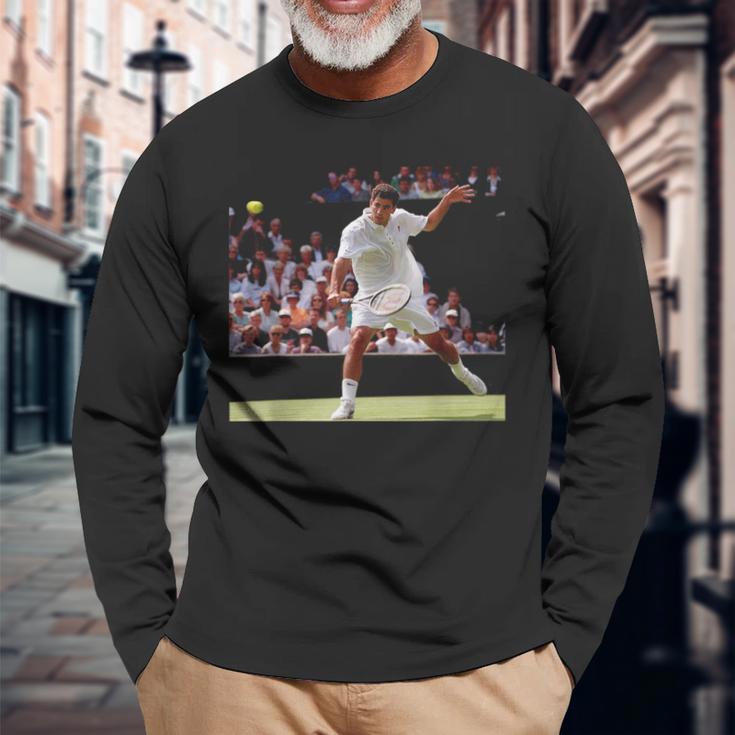 ウィンブルドン テニス ピート・サンプラス 1996 長袖Tシャツ 高齢者への贈り物