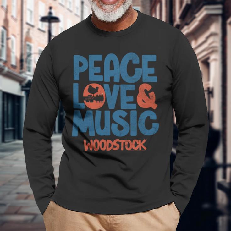 ウッドストック 平和 愛と音楽 長袖tシャツ 長袖Tシャツ 高齢者への贈り物