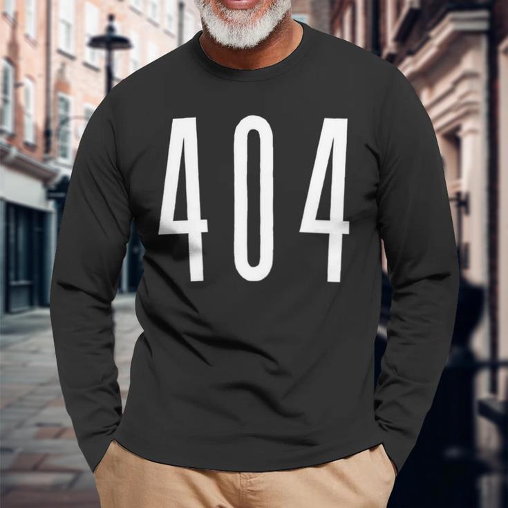 エリアコード 404 アトランタ ジョージア Ga Four Zero Four 404 長袖tシャツ 長袖Tシャツ 高齢者への贈り物