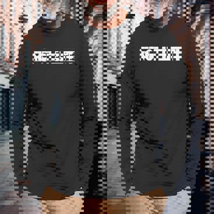 エリートではありません 長袖tシャツ 長袖Tシャツ 高齢者への贈り物