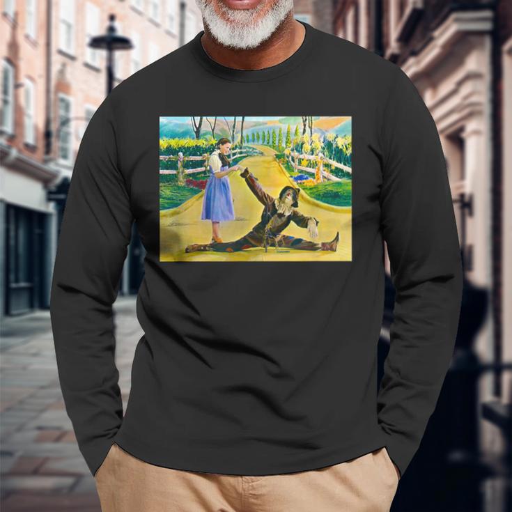 オズの土地 ドロシー・オズ かかし ビンテージ オズの魔法使い ポスター 長袖Tシャツ 高齢者への贈り物