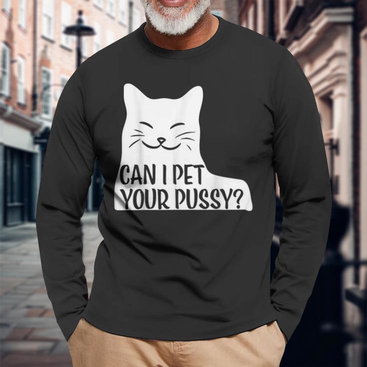 オマンコを撫でてもいい？ 長袖Tシャツ 高齢者への贈り物