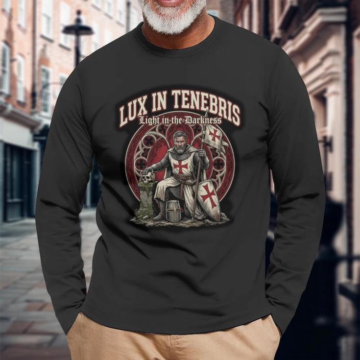カトリック騎士団 テンプル騎士団 十字軍 十字架 ラテン 長袖tシャツ 長袖Tシャツ 高齢者への贈り物