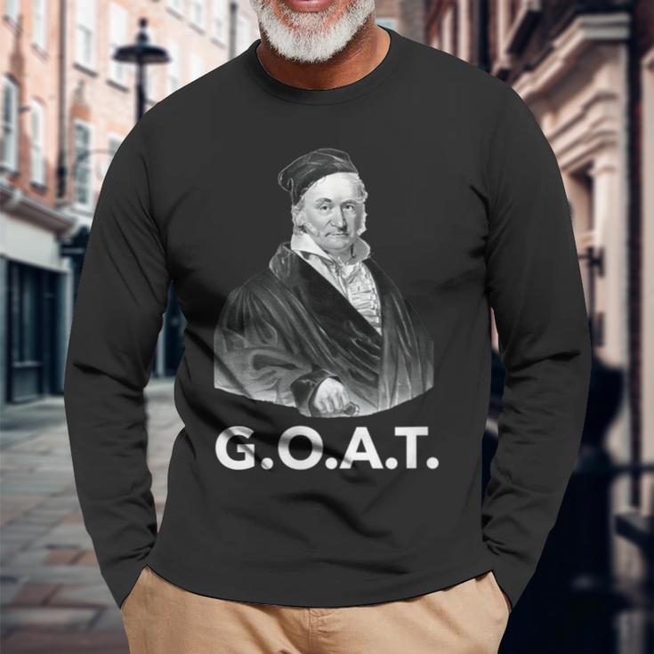 ガウス 数学と科学の数学 長袖Tシャツ 高齢者への贈り物