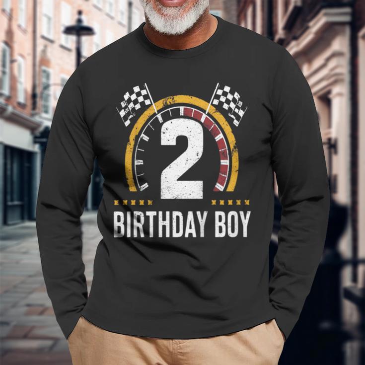 キッズ 2歳 誕生日 男の子 レーシング スピードメーター 長袖Tシャツ 高齢者への贈り物