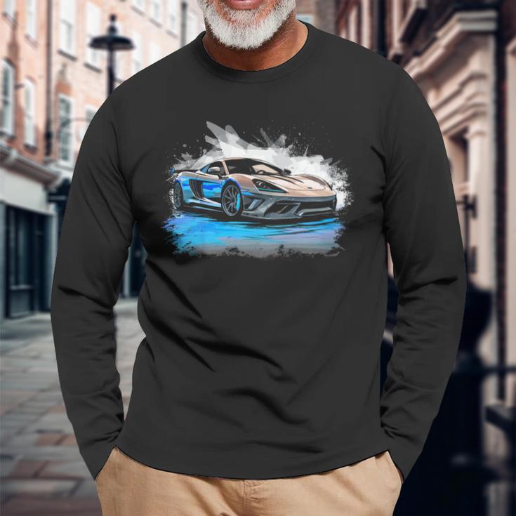 キッズ スポーツカー ボーイズ 長袖Tシャツ 高齢者への贈り物