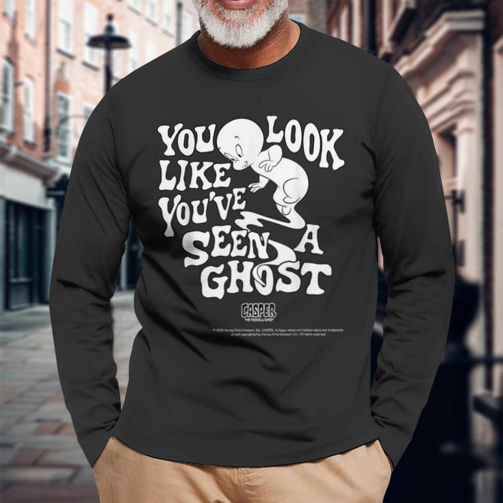 キャスパー映画グッズ You Look Like Ghost 長袖Tシャツ 高齢者への贈り物