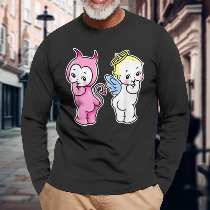 キューピー ベビー エンジェル デビル ケルブ 長袖Tシャツ 高齢者への贈り物