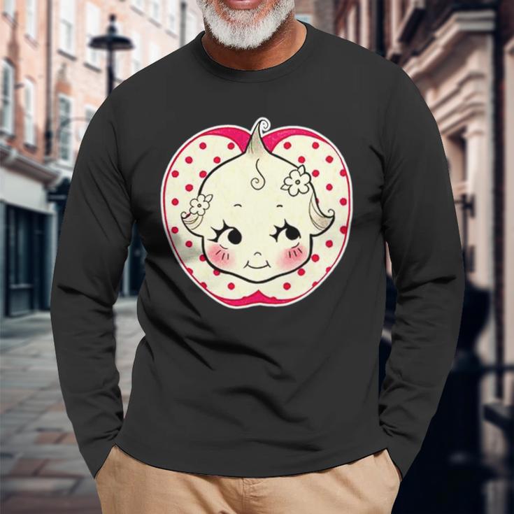 キューピー 赤ちゃん りんご 水玉 長袖tシャツ 長袖Tシャツ 高齢者への贈り物