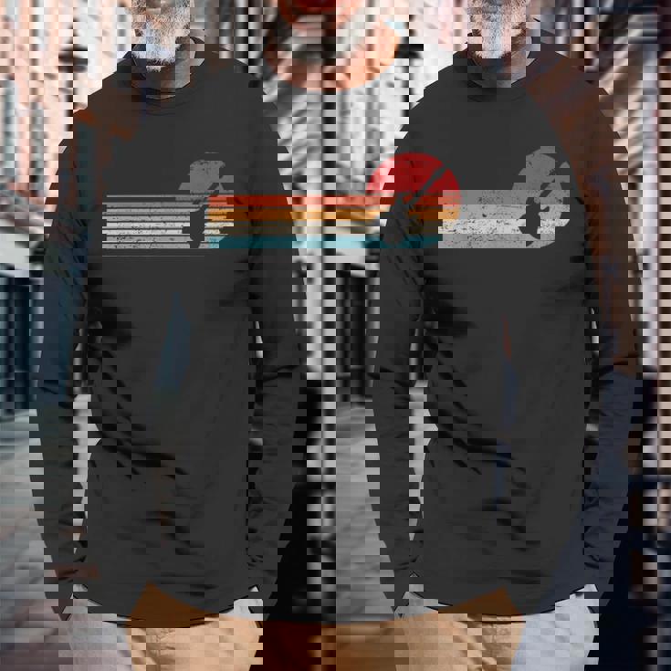 ギタリスト ロック 音楽 バンド ミュージシャン ギター 長袖Tシャツ 高齢者への贈り物