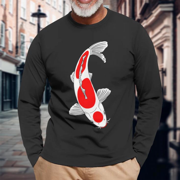 クハク 紅白鯉 長袖Tシャツ 高齢者への贈り物