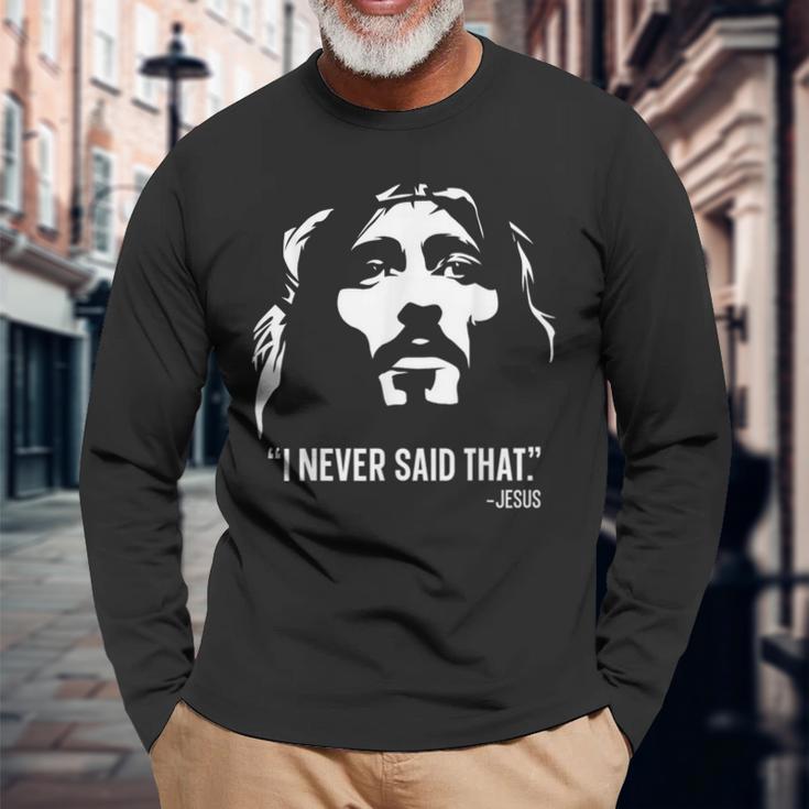 クリスチャンtシャツ Jesus Christ Died I Neveraid That 長袖Tシャツ 高齢者への贈り物