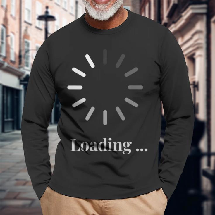 クール Loading 面白い 考え中 カッコイイ かっこいい Cool おもしろtシャツ 長袖Tシャツ 高齢者への贈り物