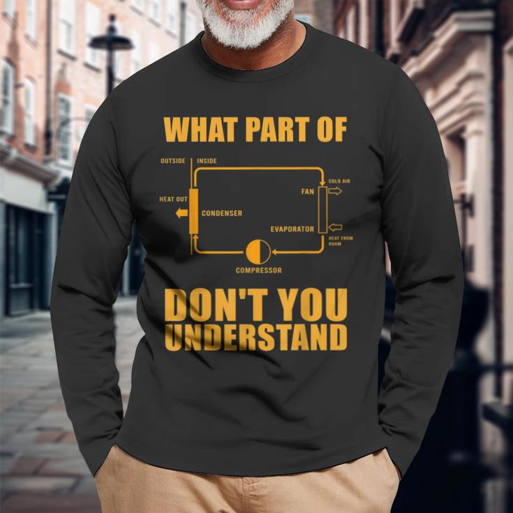 クールhvac デザイン メンズ レディース エアコン換気 長袖Tシャツ 高齢者への贈り物