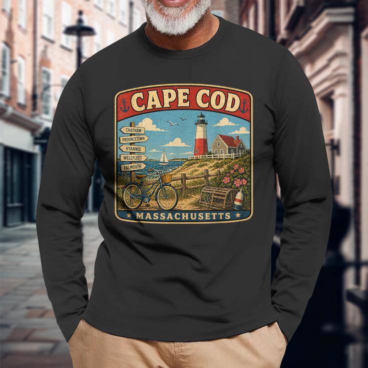 ケープコッドビーチ マサチューセッツ州 休暇 ケープコッド ウェディング 長袖Tシャツ 高齢者への贈り物