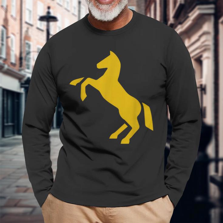 ゴールデンホースデザイン ファニーtシャツ かわいいスタリオン ゴールドギフト 長袖Tシャツ 高齢者への贈り物
