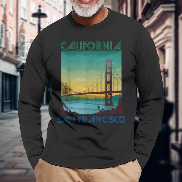 サンフランシスコ カリフォルニア お土産 ゴールデンゲートブリッジ 長袖Tシャツ 高齢者への贈り物