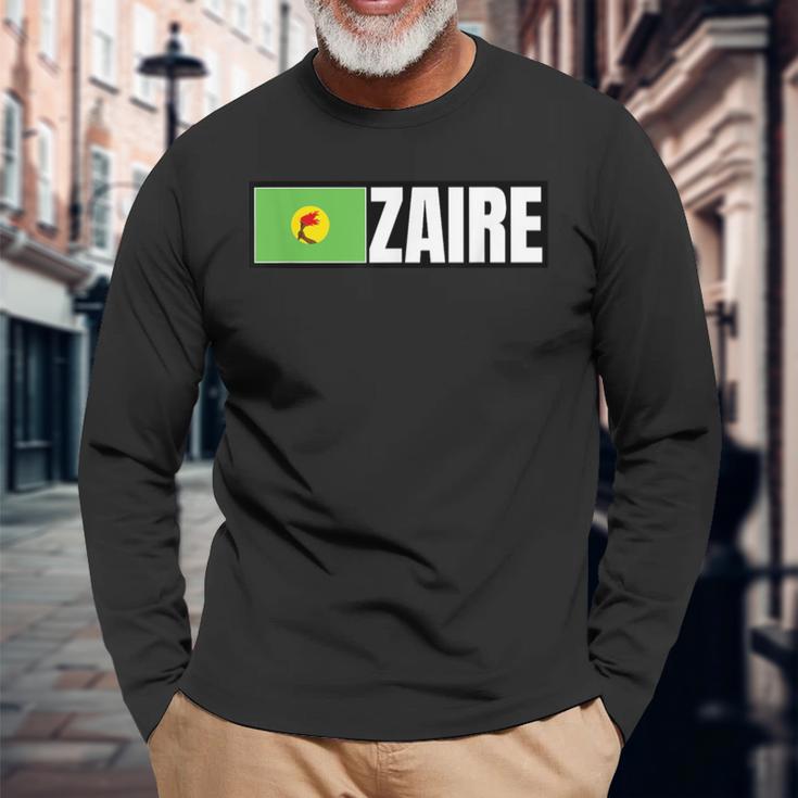 ザイール国旗 長袖Tシャツ 高齢者への贈り物
