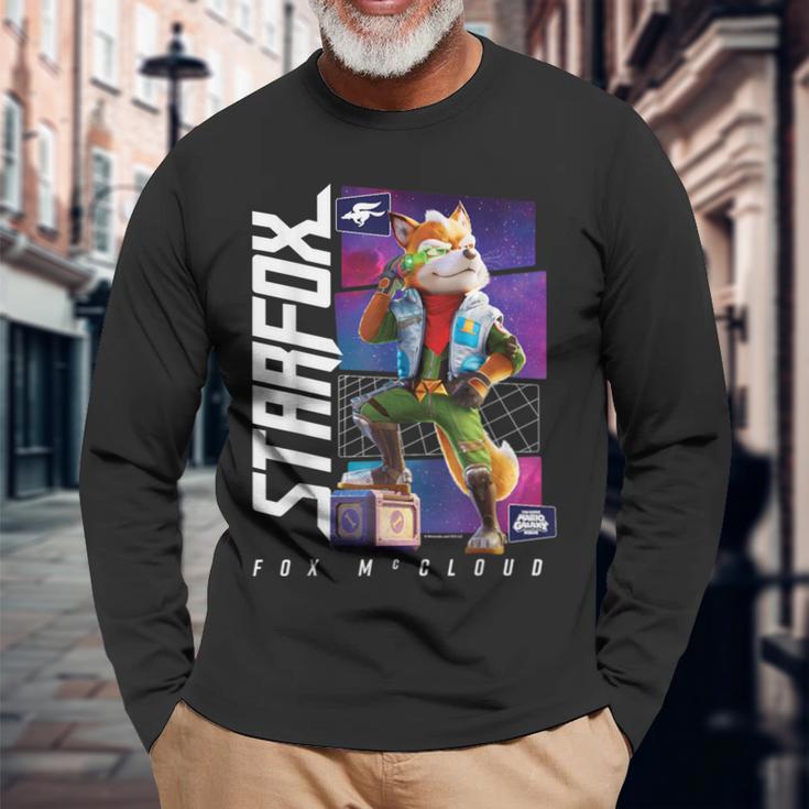 ザ・スーパーマリオギャラクシー・ムービー Fox Mccloud Hero Pose 長袖Tシャツ 高齢者への贈り物