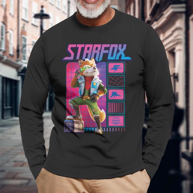 ザ・スーパーマリオギャラクシー・ムービー Fox Mccloud Retro Hero 長袖tシャツ 長袖Tシャツ 高齢者への贈り物