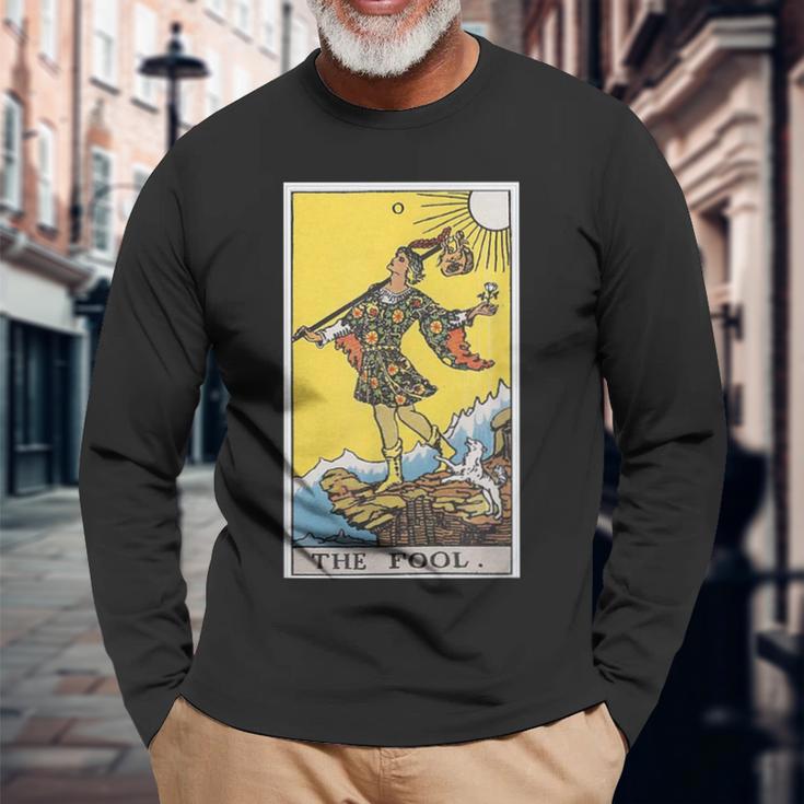 ザ・フール・タロットカード 長袖Tシャツ 高齢者への贈り物