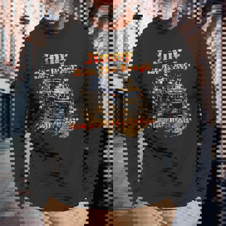 ジムニー 4X4 オフロード トラック 長袖tシャツ 長袖Tシャツ 高齢者への贈り物