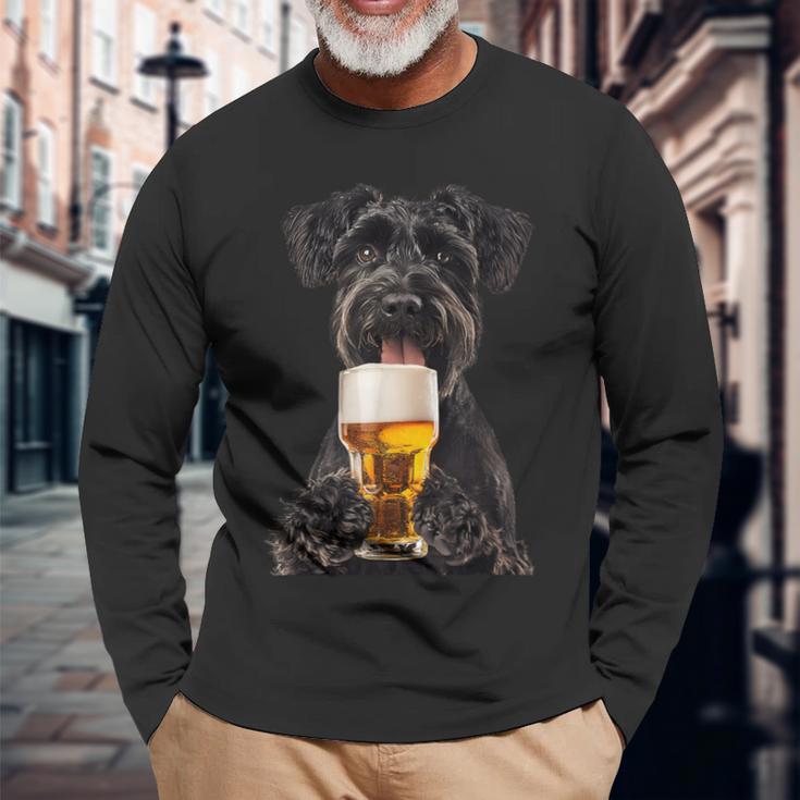 ジャイアントシュナウザービール 長袖Tシャツ 高齢者への贈り物