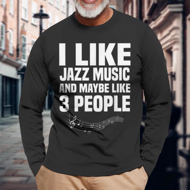 ジャズミュージックジャンル ミュージシャン 作曲家 内向的パフォーマー 長袖Tシャツ 高齢者への贈り物