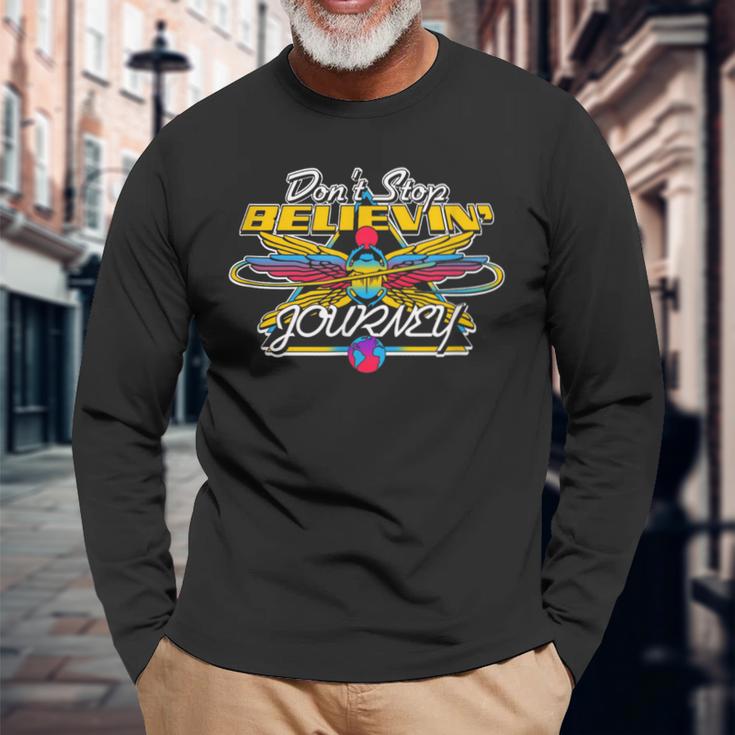 ジャーニーアメリカンロックバンド ドント・ストップ・ビリーヴィン 歌 Papl2795 長袖Tシャツ 高齢者への贈り物