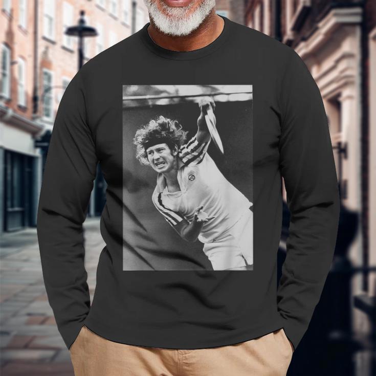 ジョン・マッケンロー テニス 全仏オープン 1980年ウィンブルドン 長袖Tシャツ 高齢者への贈り物