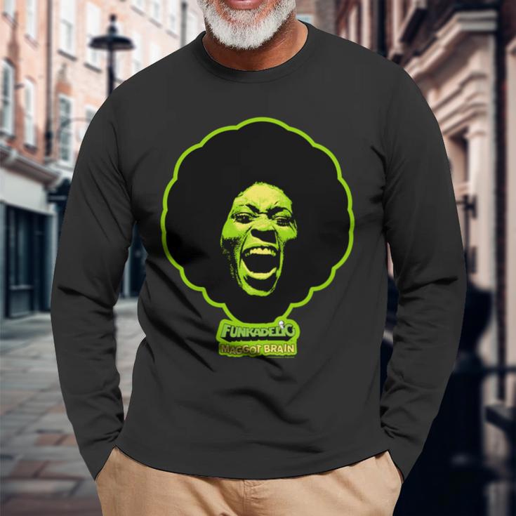 ジョージ・クリントン・ファンカデリック・グリーン・マゴット・ブレイン 長袖tシャツ 長袖Tシャツ 高齢者への贈り物