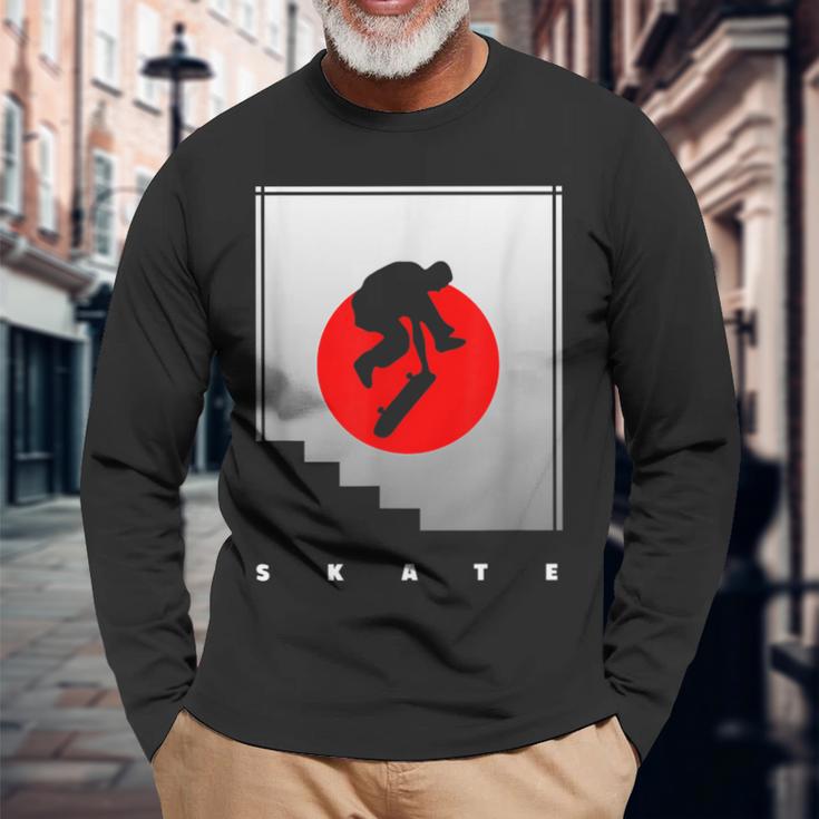 スケートボードアパレル スケートボーダー スケートボード 長袖Tシャツ 高齢者への贈り物