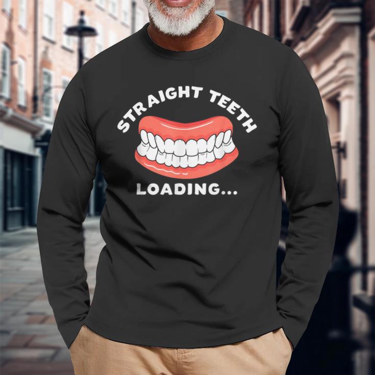 ストレート歯ローディング入れ歯フィニッシャー入れ歯 長袖Tシャツ 高齢者への贈り物