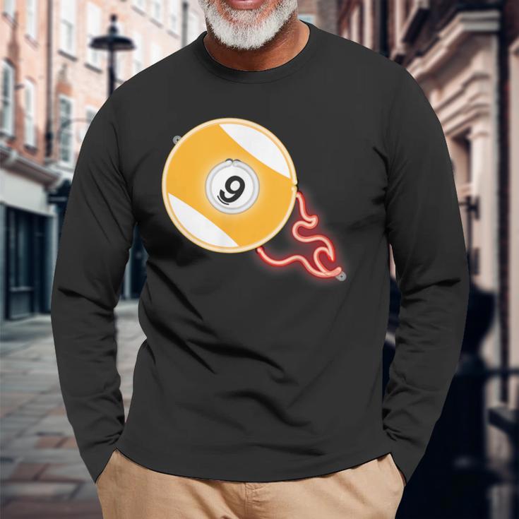 スヌーカー ビリヤードボール No9 プールプレーヤー 長袖Tシャツ 高齢者への贈り物