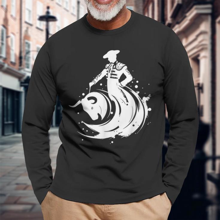 スペインの闘牛士トレロ 長袖Tシャツ 高齢者への贈り物
