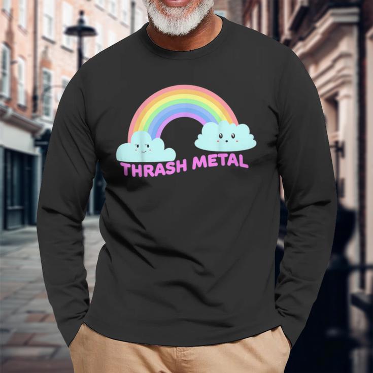 スラッシュメタルシャツ 皮肉な面白いスラッシュメタルミュージック 長袖Tシャツ 高齢者への贈り物