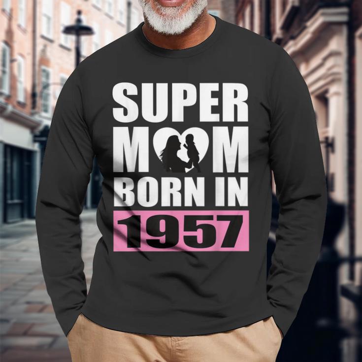 スーパー・ママ 1957年生まれ ママ 誕生日 1957年 誕生日 1957年 長袖Tシャツ 高齢者への贈り物